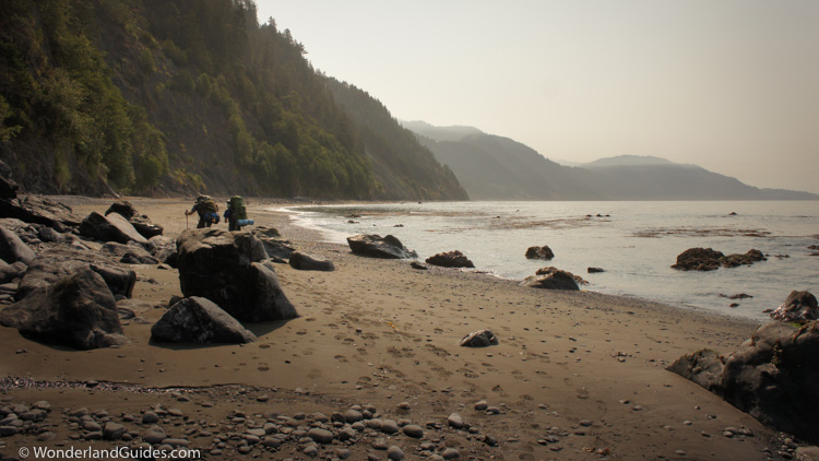 Hikers headed south on the Lost Coast Trail