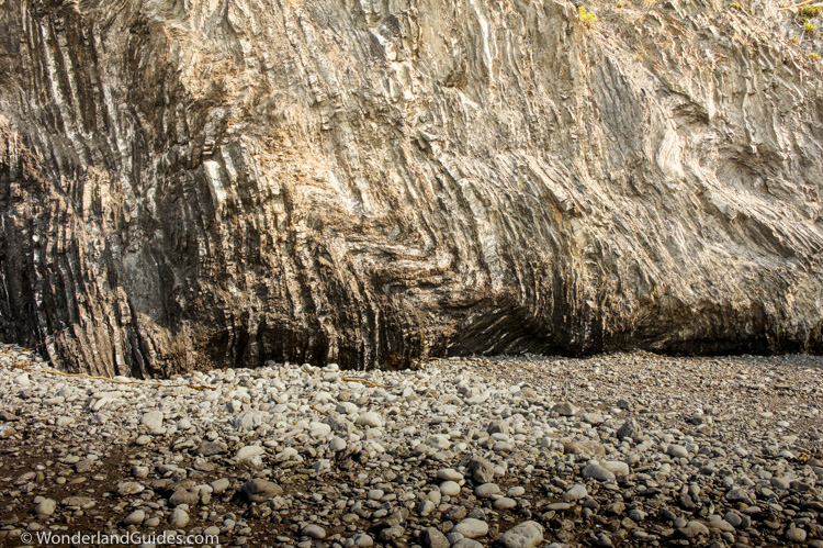 Folded metasedimentary rock in the King Range (Part of the Coast Range) in California