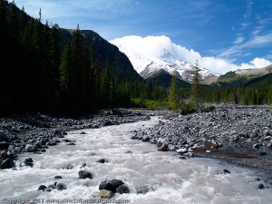 Crossing the White River on the Wonderland Trail