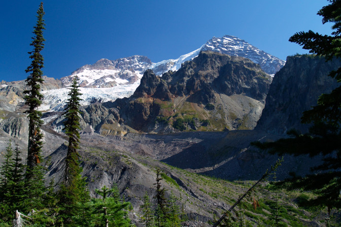 Climbing to Emerald Ridge on the Wonderland Trail, Mount Rainier National Park